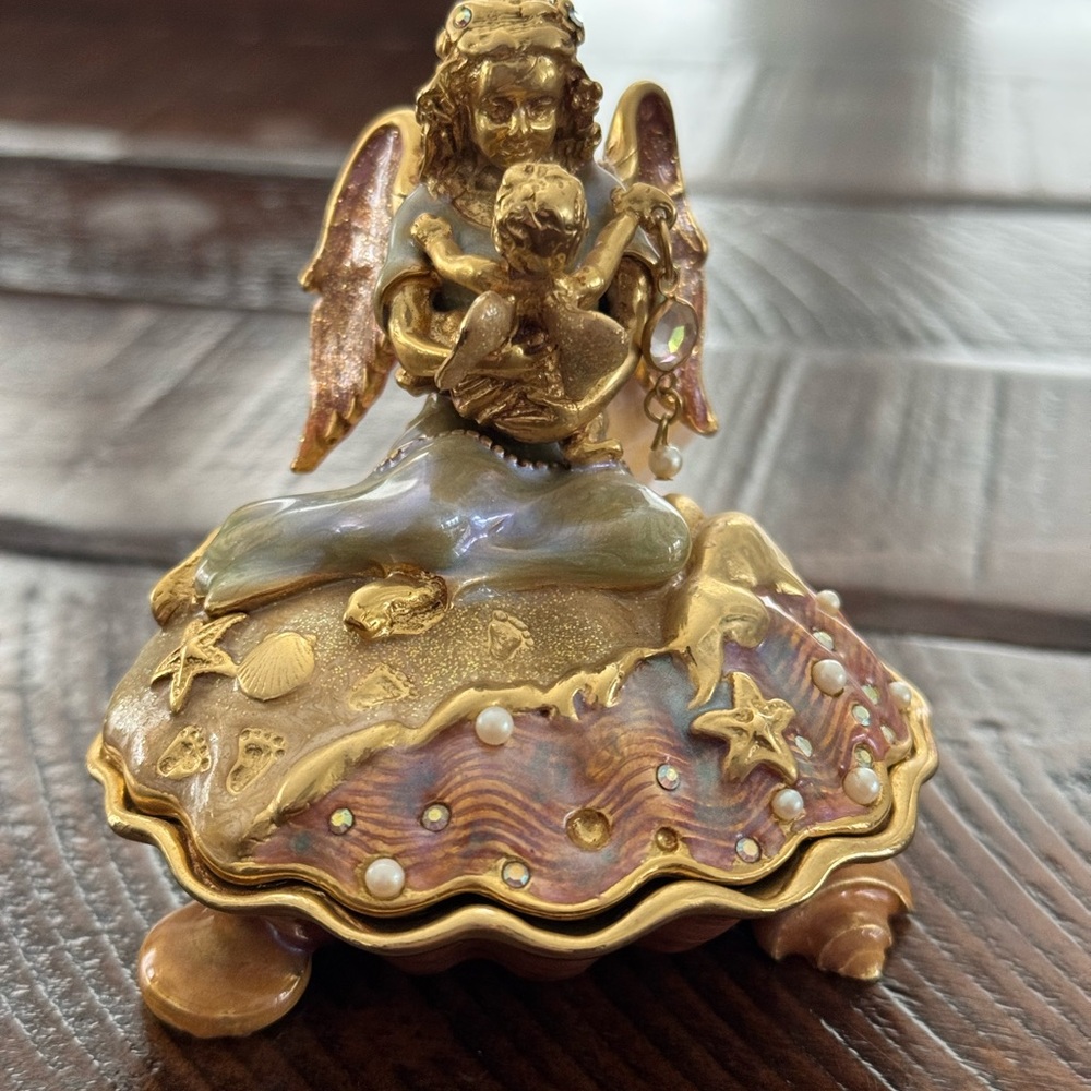 Vintage Kirk’s Folly Trinket Box Angels by the Sea Series - Dream and Believe